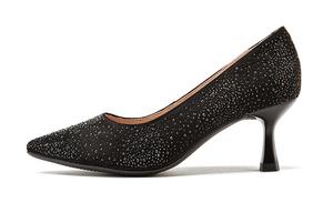 Женские туфли на тонком каблуке и высоком каблуке Rich birds, Black