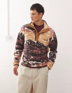 Флис Helvetia II с принтом и кнопками, коричневый Columbia
