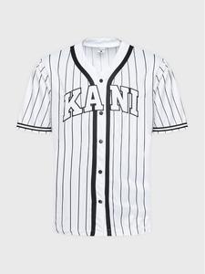 Футболка свободного кроя Serif Pinstripe Baseball 6033361 Karl Kani, белый