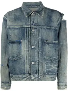 Neighborhood джинсовая куртка с эффектом потертости, синий