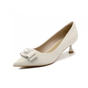 JIUXINGDAO Тонкие каблуки на шпильке женские бежевые, цвет Beige