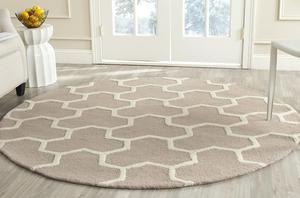 Круглый ковер 183 x 183 см SAFAVIEH Cambridge Collection бежевый/слоновая кость CAM146J ручной работы марокканский премиум шерсть