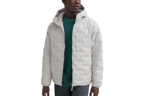 Uniqlo Пуховая куртка унисекс, цвет туманно-белый