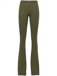 Расклешенные брюки с логотипом Prada, белый