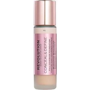Тональная основа Conceal & Define Full Covering, цвет F6 Makeup Revolution