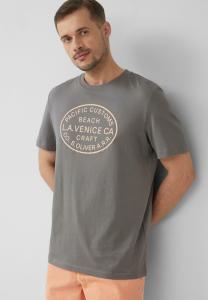 Футболка с принтом MIT CREW NECK s.Oliver, серый