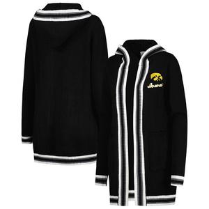 Женский свитер-кардиган Gameday Couture Black Iowa Hawkeyes One More Round в трехцветную полоску, цвет Iwa Black