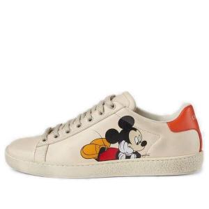 Кроссовки disney x ace low 'mickey mouse - ivory' Gucci, бежевый