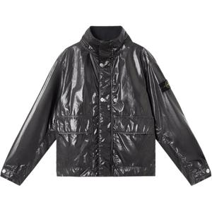 STONE ISLAND Куртка с длинными рукавами и нашивкой с логотипом, Black