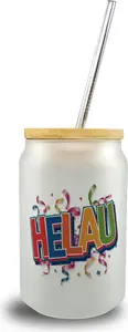 Стакан Helau с бамбуковой крышкой и красочным рисунком в виде конфетти speecheese