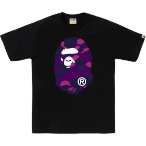 Футболка Ape head с камуфляжным принтом A BATHING APE, черный/фиолетовый