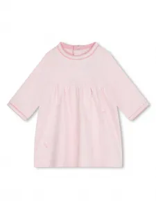 Платье с длинными рукавами и логотипом BOSS Kidswear, розовый