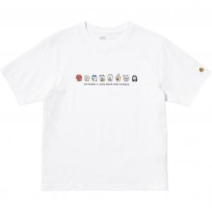 Футболка Chiikawa X Joke Bear And Friends, Collaboration Regular, женская UNIQLO, белый