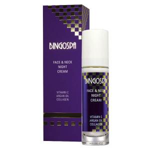 Ночной крем для лица и шеи с витамином С, аргановым маслом и коллагеном, 50 г Bingospa