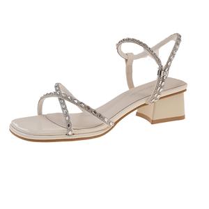 Сандалии с одним ремешком женские Alxnan, Ecru