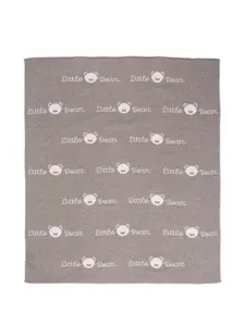 Шерстяное одеяло с принтом Little Bear, коричневый