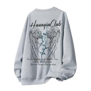Свитшот Unisex Crew Neck Moderate Heavyweight HUANQIU, светло-серый