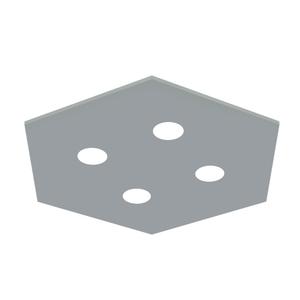 Потолочный светильник Lumicom, 55x65x4 см, серый