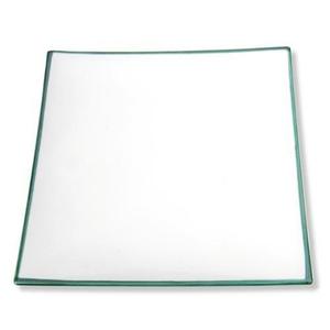 Тарелка квадратная Trend 26x26 см с зеленым краем Gmundner Keramik, зеленый