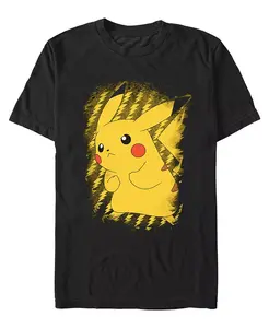 Мужская футболка с коротким рукавом Pikachu Brushy Fifth Sun, мультиколор