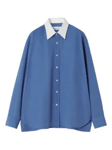 Рубашка с контрастным воротником Lanvin, синий