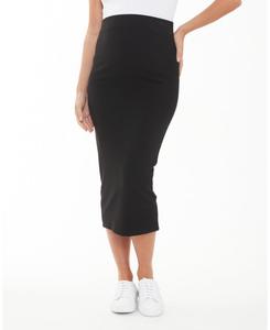 Вязаная юбка в рубчик для беременных Ripe Maternity, Black