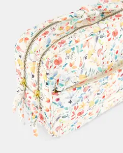 Косметичка с бантом и цветочным принтом Tintoretto, желтый