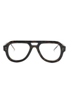 Thom Browne Eyewear очки в оправе пилота, коричневый