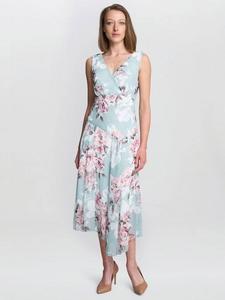 Асимметричное миди-платье India Floral Gina Bacconi, Blue/Multi