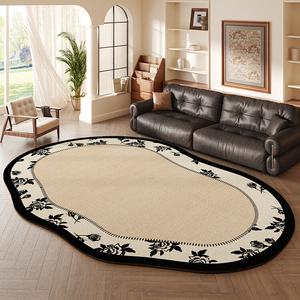 Budis Ковер 180х280 см для гостиной и спальни, круглый, моющийся, Moor Garden 04, винтажный стиль