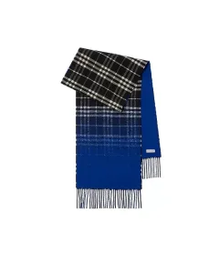 Кашемировый шарф с градиентным клетчатым узором Burberry, черный