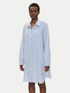Свободный крой платья-рубашки IC25-066 Iconique, голубой