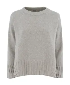 Шерстяно-Шелковый пуловер Le Tricot Perugia, серый