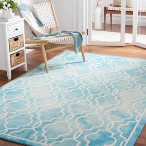 Ковер ручной работы safavieh dip dye collection turquoise/ivory ddy539d moroccan watercolor premium wool, 92 x 153 см