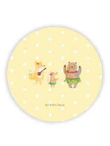 Mr. & Mrs. Panda Магнит на холодильник "Лесные животные Алоха" без слов, пастельно-желтого цвета