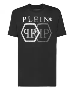 Футболка с круглым вырезом и шестиугольным вырезом Philipp Plein, черный