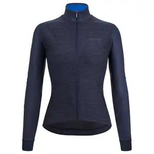 Джерси с длинным рукавом Santini Colore Puro Thermal, синий