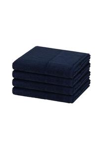 Набор полотенец MöVe Pearl, 4 штуки, 100x50 см, темно-синий