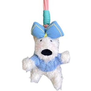 Mise Кукла-брелок West Highland White Terrier в стиле бантика плюш высотой 15 см