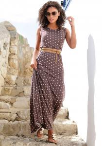 Женское платье макси в горошек LASCANA, мультиколор