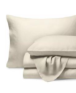 Комплект льняного белья California King Bare Home, бежевый