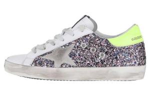 Кроссовки Golden Goose Super-Star Skateboarding Shoes Women's Low-top White Sequins, цвет White sequins