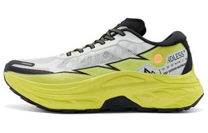 Кроссовки Kunlun 10V2 амортизирующие облегченные низкие уличные мужские бело-желтые XTEP, парусный белый/желтый лаймово-зеленый