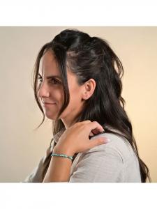 Adeliás Женский браслет из нержавеющей стали, 17 см, серебристый