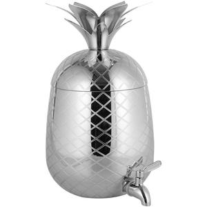 Диспенсер для напитков Ананас/ Pineapple с краном из высококачественной нержавеющей стали, 33 x 19,5 см, 4,7 л Echtwerk, серебристый