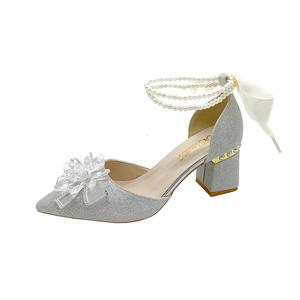 WOXXXN Женские туфли на платформе с массивным каблуком - 7 см серебристые, цвет 7CM SILVER