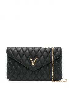 Стеганая сумка через плечо с логотипом Via Roma 15, черный