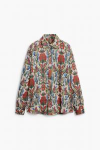 Рубашка с длинным рукавом и этническим принтом