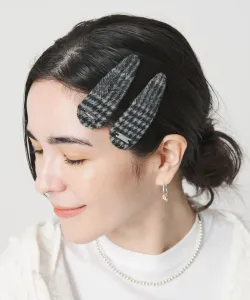 Заколка для волос в клетку/2 шт Beauty&Youth United Arrows, цвет Dk.Gray