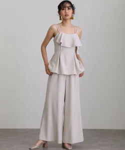 Асимметричное брючное платье, свадебное платье, вечернее платье, платье для приглашения, платье для особого случая, платье для встречи выпускников Pourvous, цвет Greige